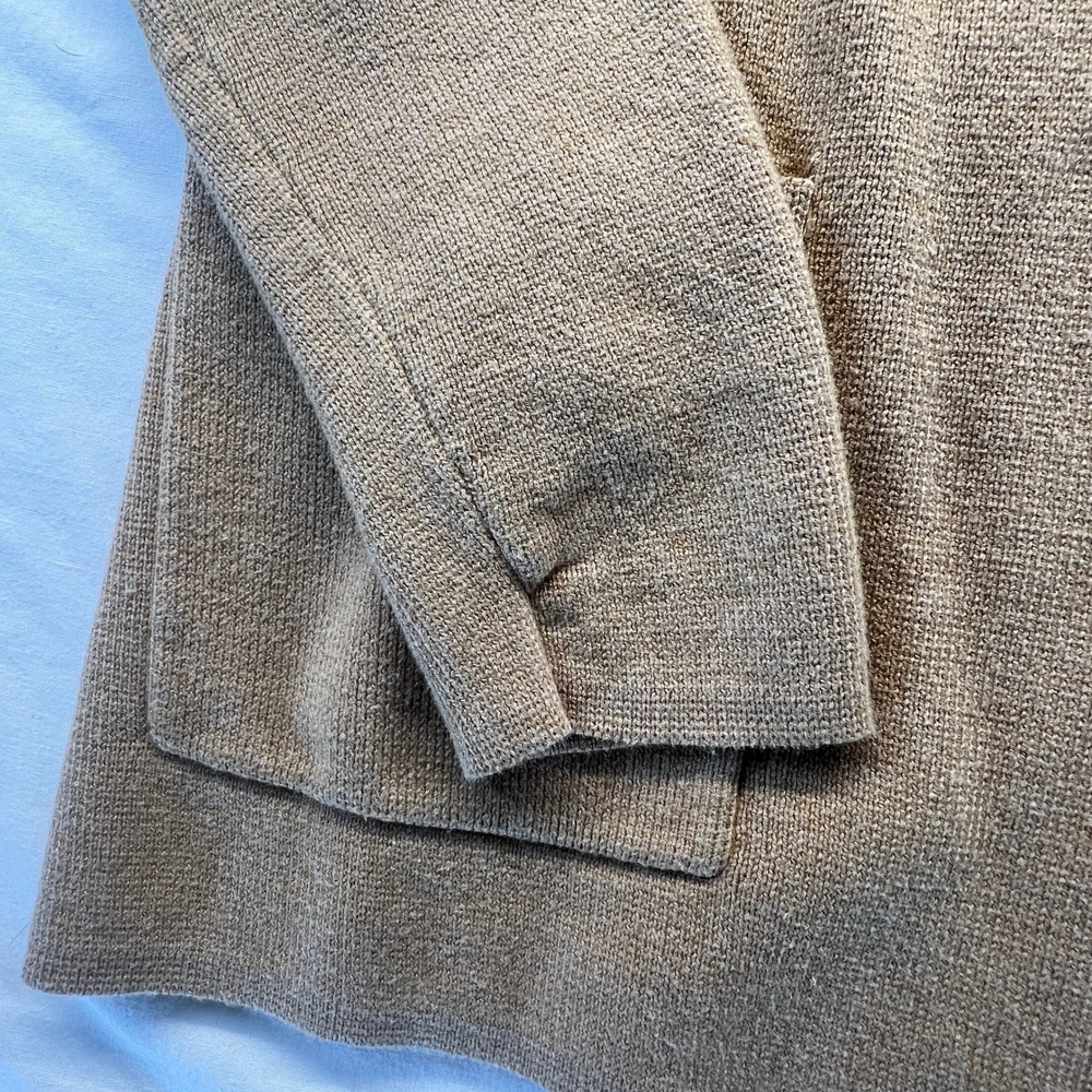 Banana Republic Women's XXS Tan Knit Collarless Open Front Cardigan Blazer - Picture 15 of 16